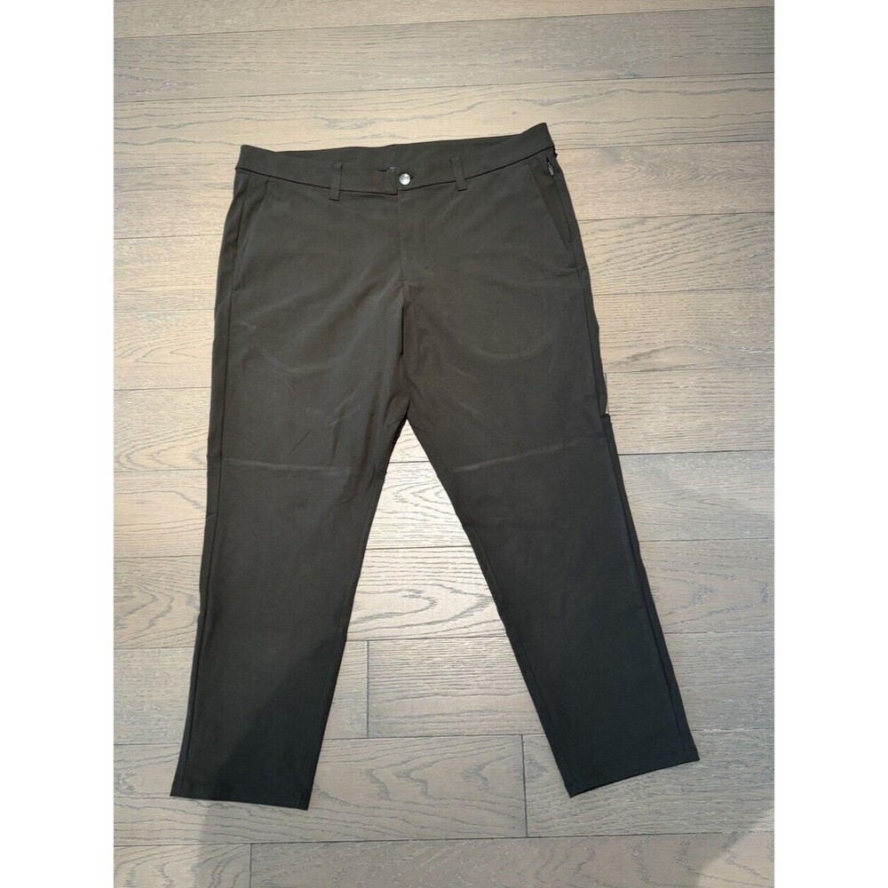 Lululemon Commission Slim Warpstreme Pants Men's 38x27 Dark Green M5AF0S